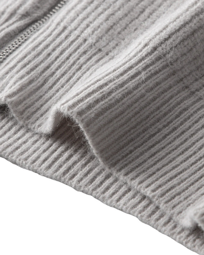 Vier Seizoenen Merino Wol Gevoerd Cardigan