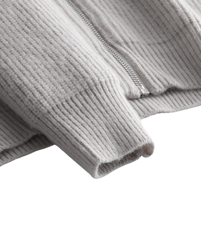 Vier Seizoenen Merino Wol Gevoerd Cardigan