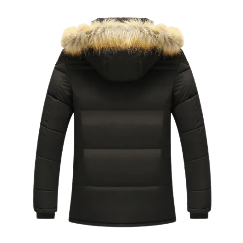 Elegante gewatteerde fleece-winterjas