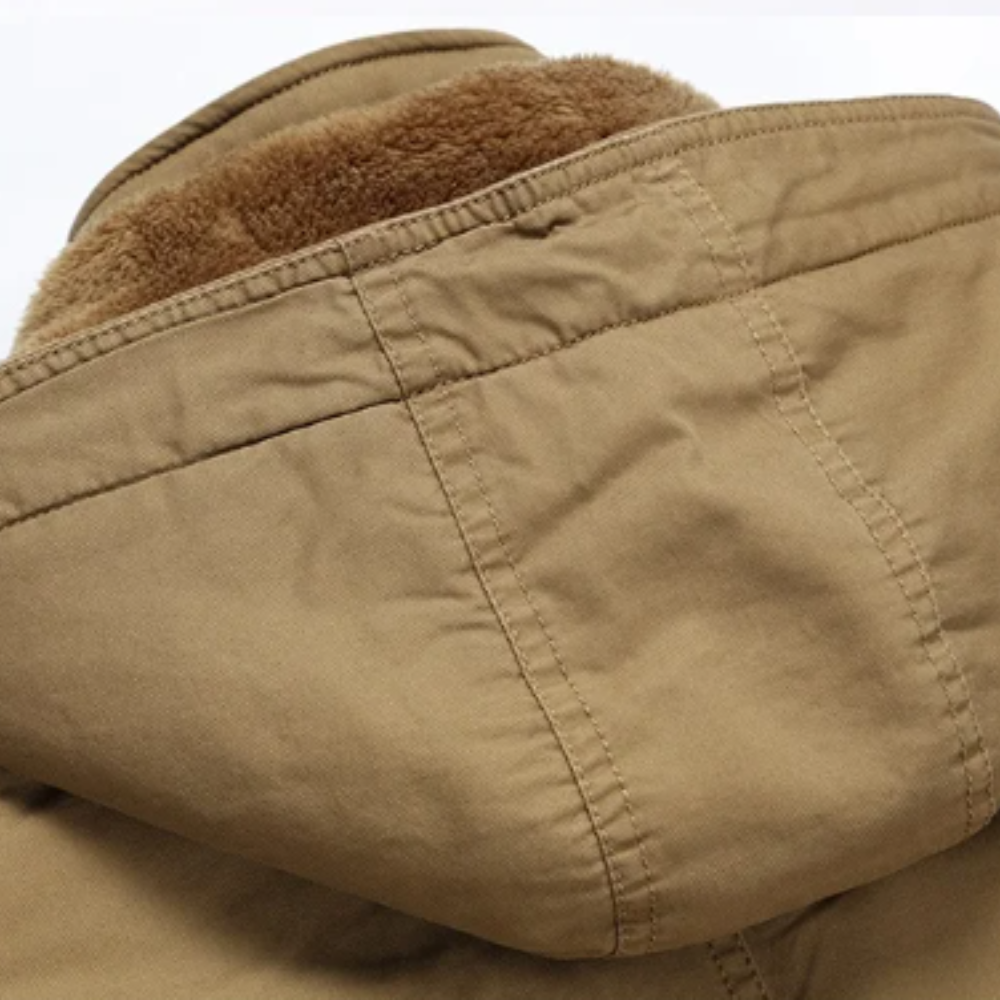 Elegante Katoenen Gewatteerde Winterjas