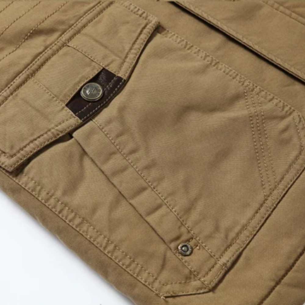 Elegante Katoenen Gewatteerde Winterjas