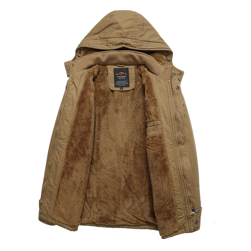 Elegante Katoenen Gewatteerde Winterjas