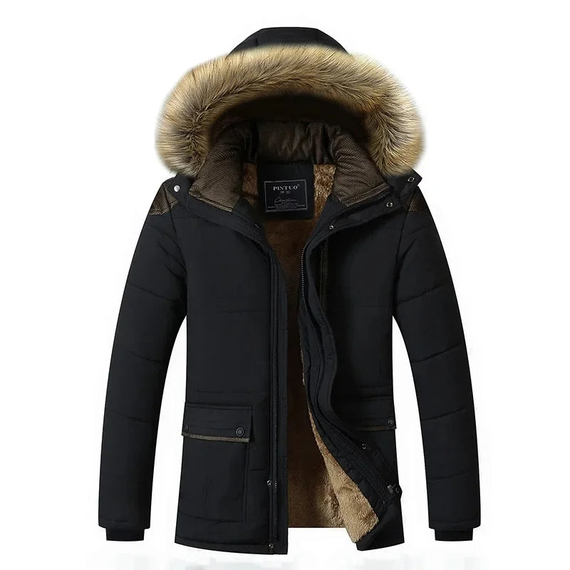 Elegante gewatteerde fleece-winterjas