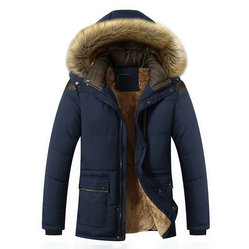 Elegante gewatteerde fleece-winterjas